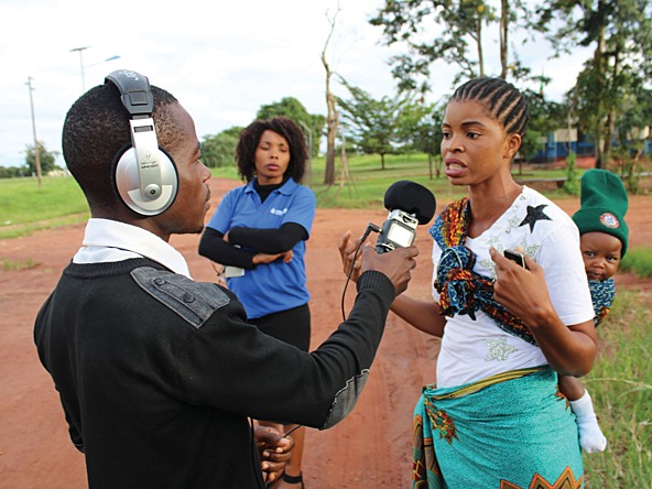 photograph of an interview for Natwampane Zambia